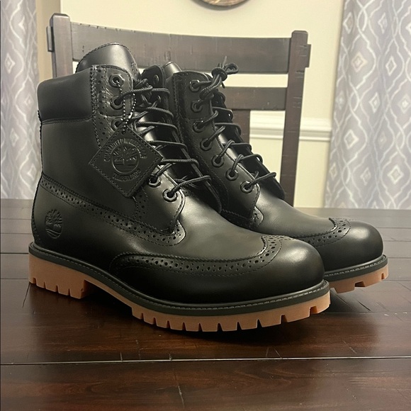 Timberland Other - Timberland 6” Premium Brogue Boots new black Men’s Size 9